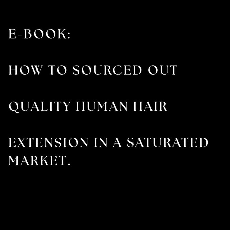 E Book- How To Sourced Human Hair