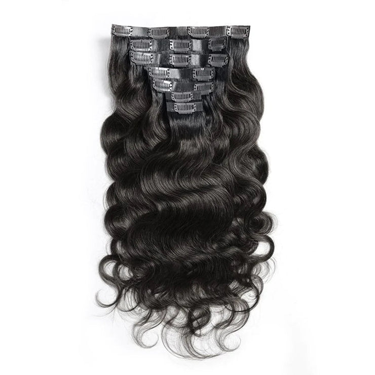 OFF BLACK (1B) Clip IN  HAIR EXTENSIONS