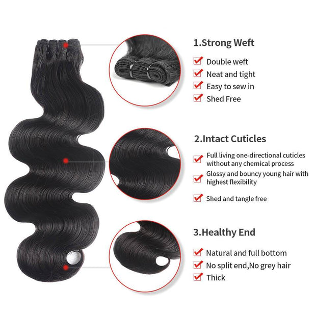 Brazilian Double Drawn  Remy Bundles