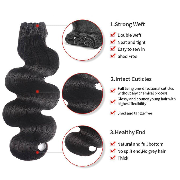 Brazilian Double Drawn  Remy Bundles